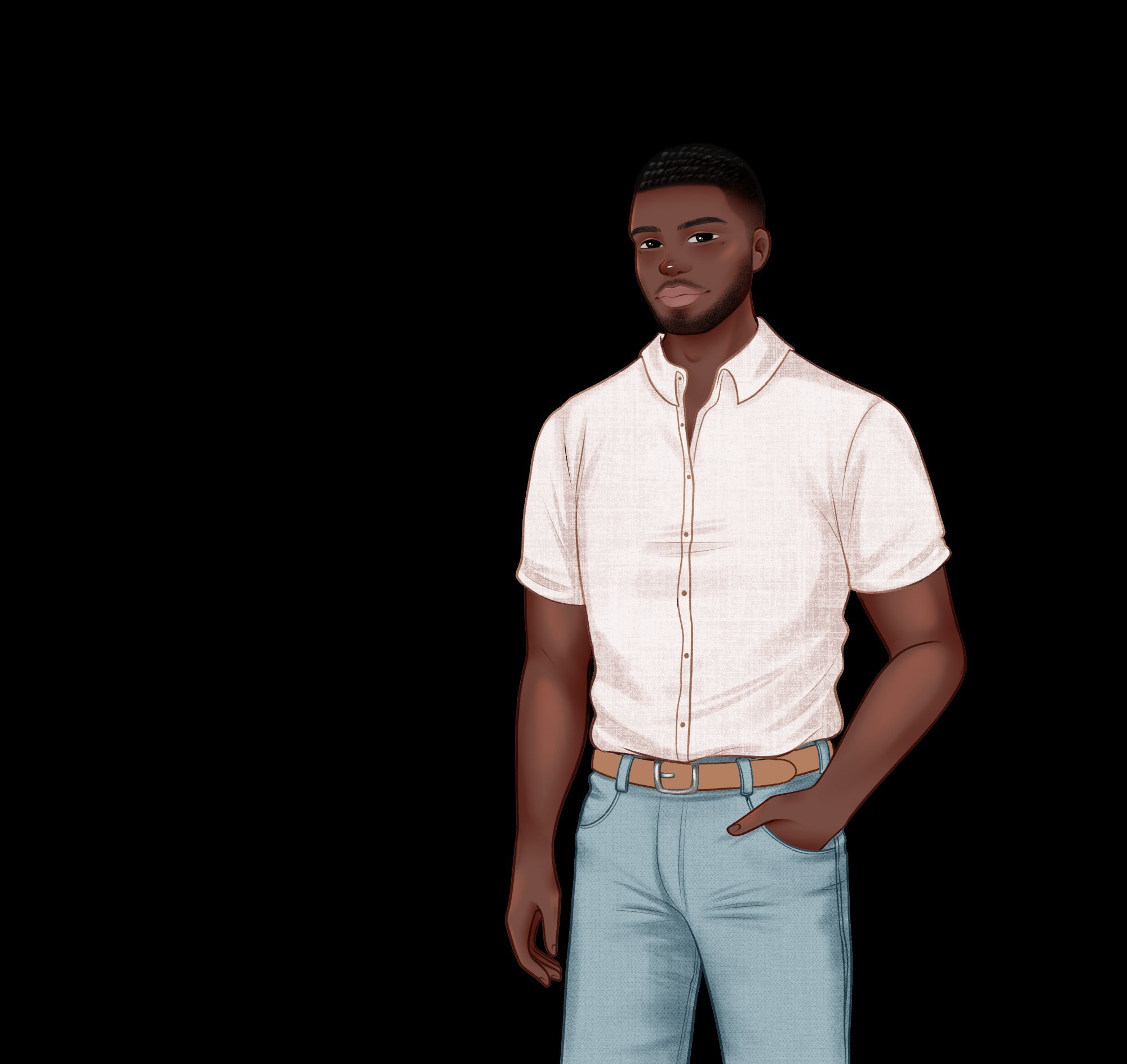 Braxton Hall, male lead of Legacy in Bloom — standing in Laurel Glen